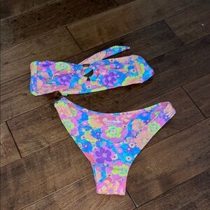 Kulani Kinis Floral Bikini - Pink and Purple